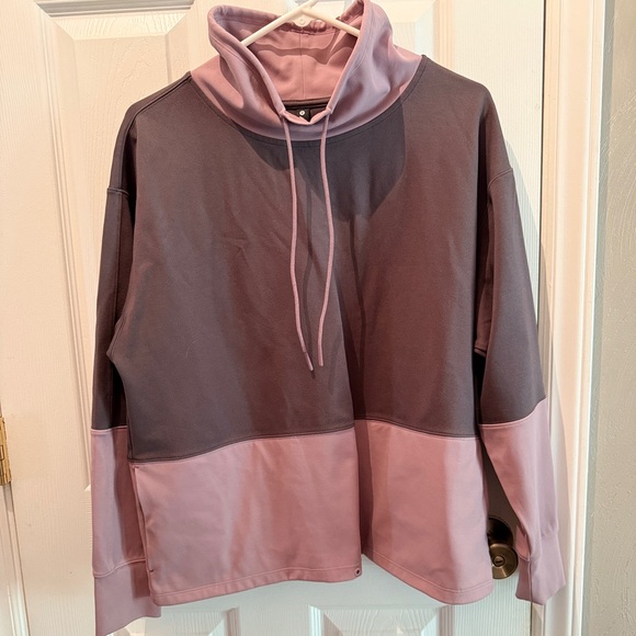 Athleta Womens Hermosa Mock Neck Sweatshirt Relaxed Fit All Way Stretch Size S - Picture 1 of 7